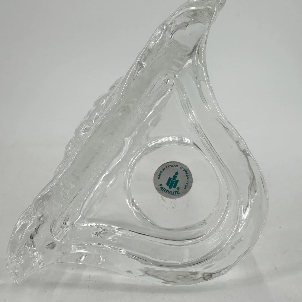 PartyLite Clear Glass Sunflower Votive Tealight Candle Holder P0271 Floral Decor